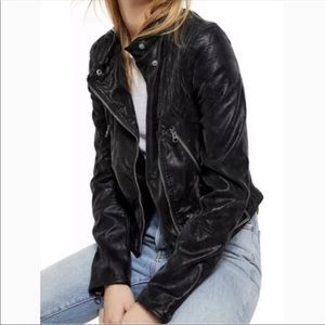 NWOT Free People Fenix Vegan Leather Jacket size S